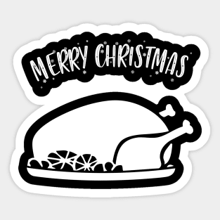 Merry Christmas Goose Sticker